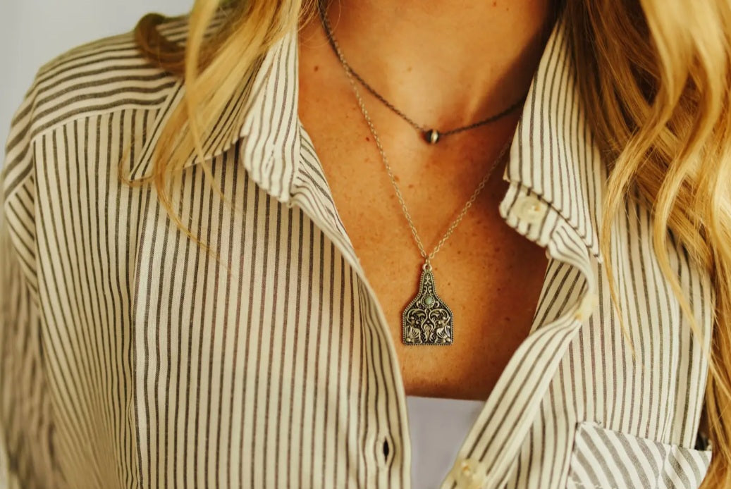 Cattle Tag Necklace