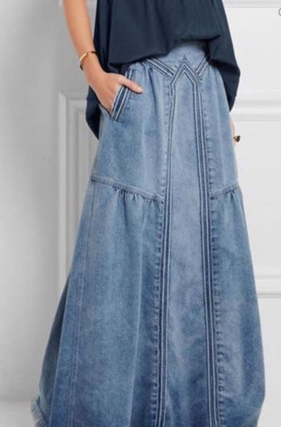Denim Maxi skirt