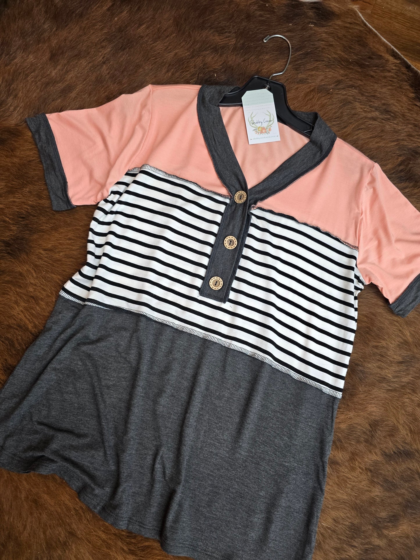 Striped Button Basic