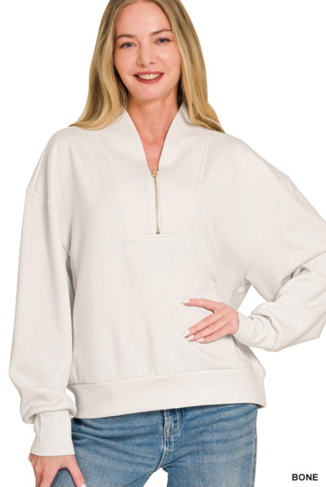 Bone Half Zip