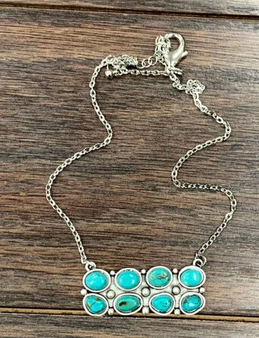 Turquoise bar chain