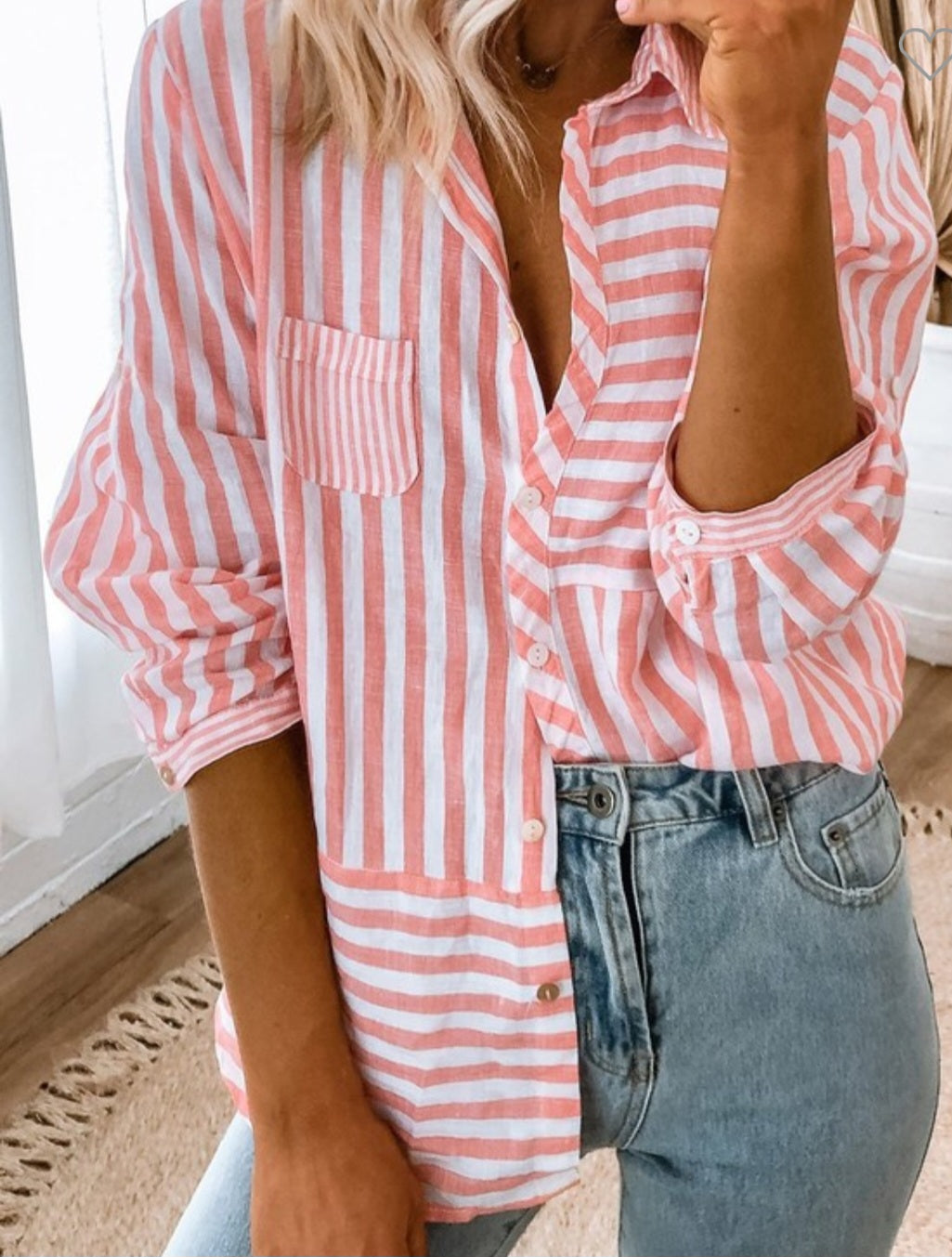 Stripe button up