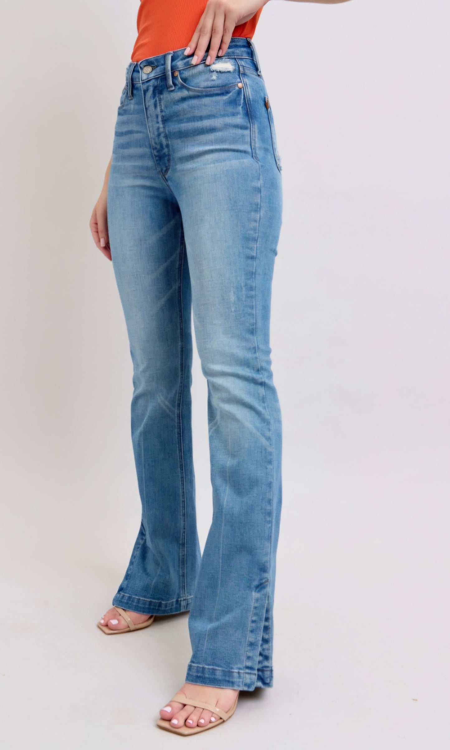 Katie side slit jean