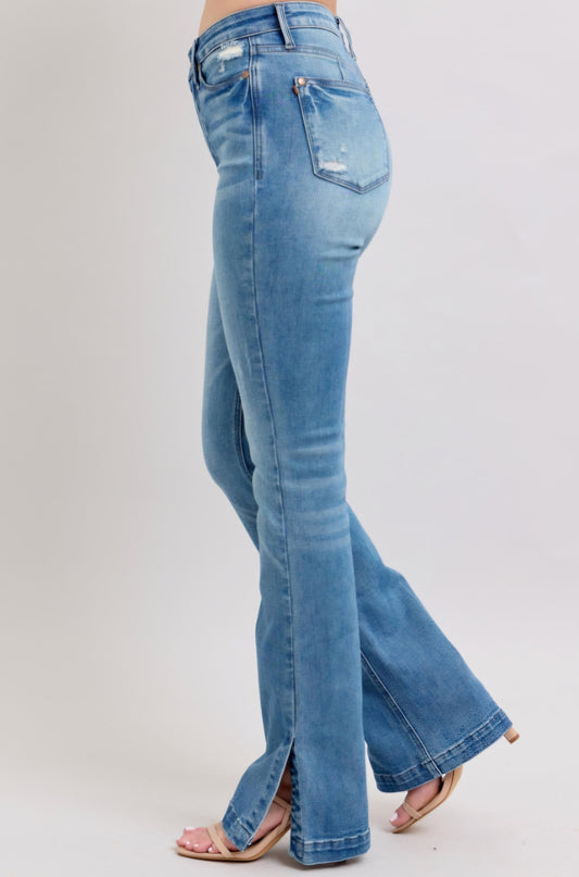 Katie side slit jean
