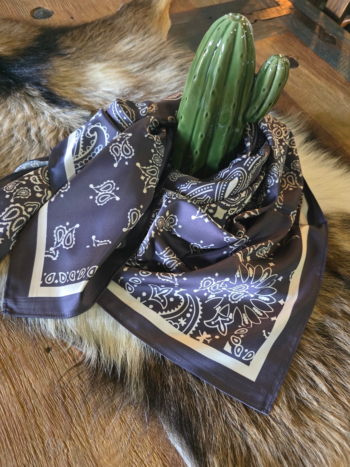 Charcoal Paisley Creek Wild Rag