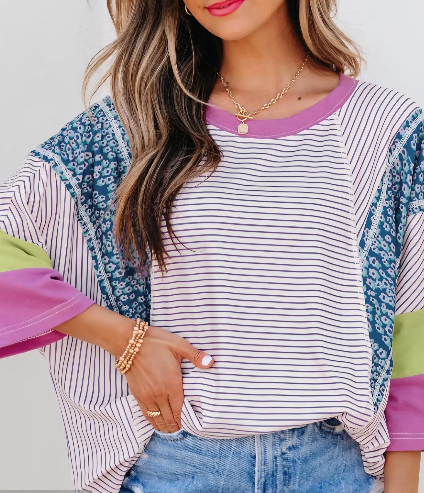 Boho Patchwork Top