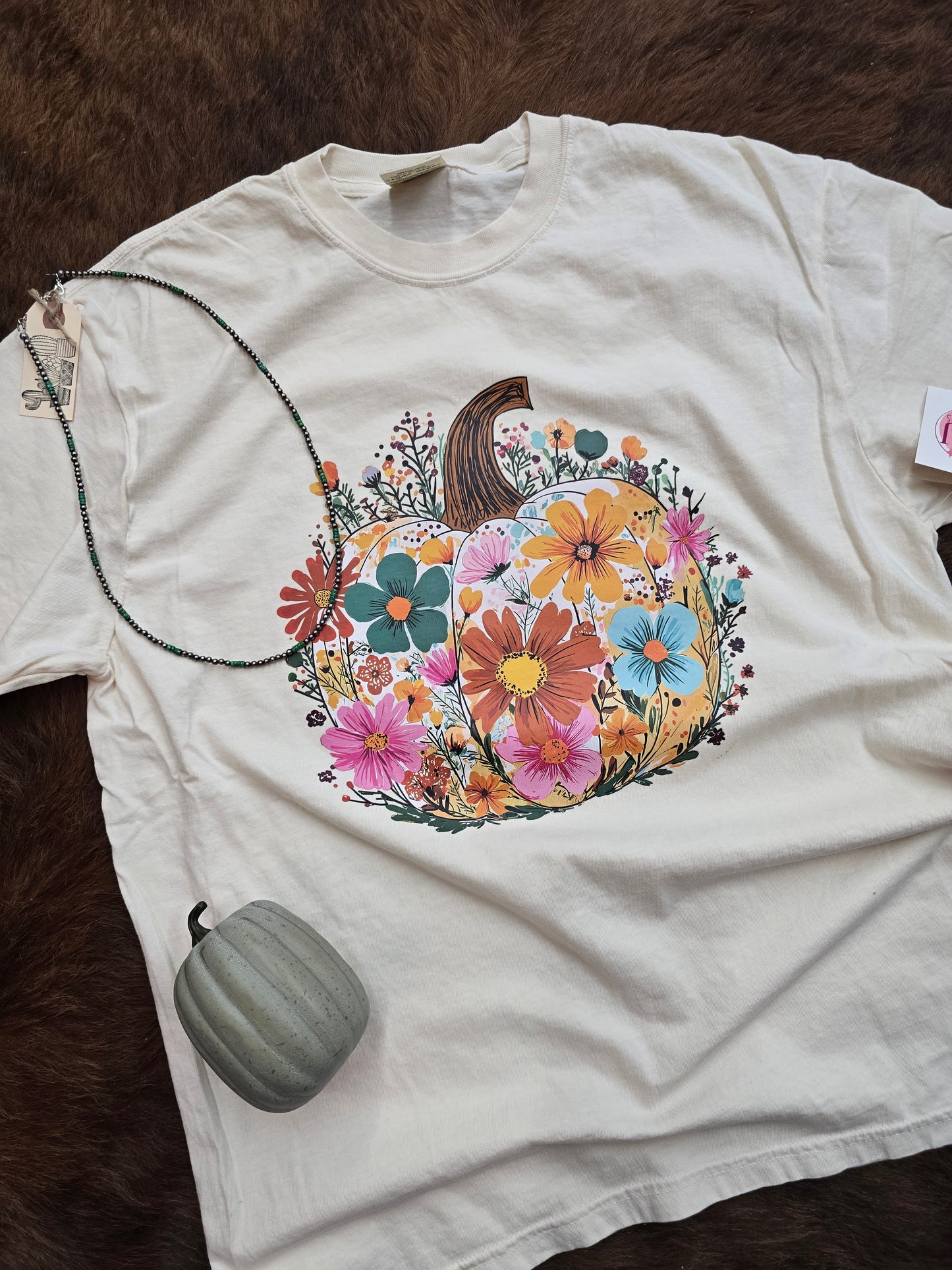 Floral pumpkin tee-JNJ