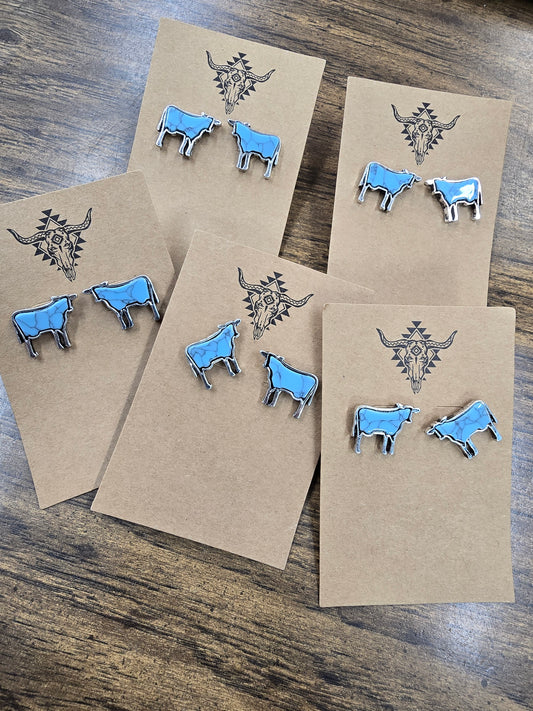 Cow Turquoise earrings