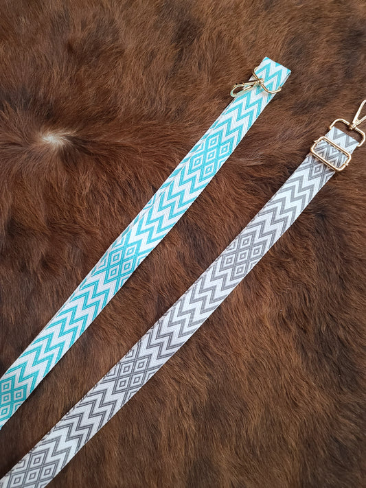 Aztec Guitar Straps-Gray